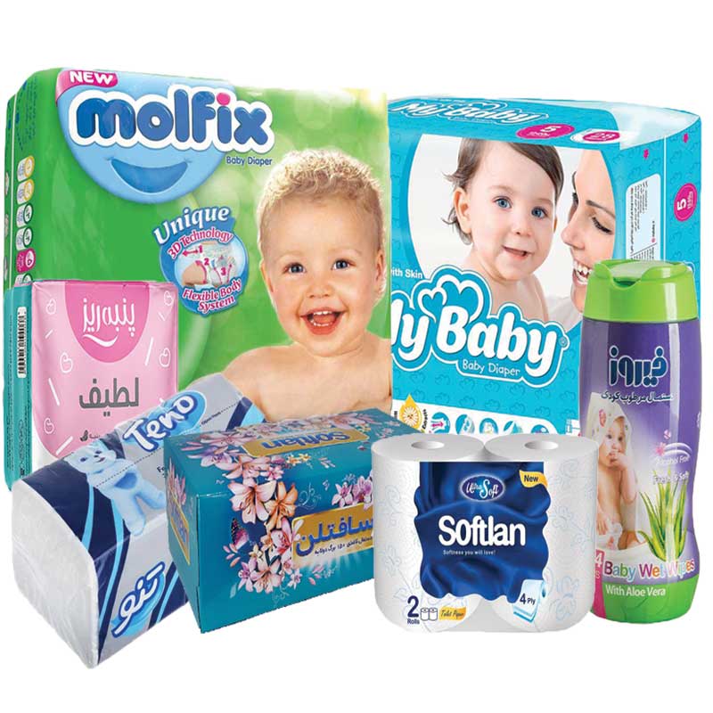 انواع دستمال پوشک ونواربهداشتی